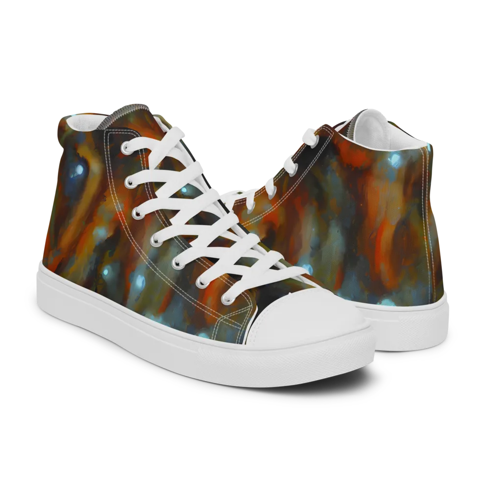 Astral Furnace on Men's High Top Canvas Shoes — Right