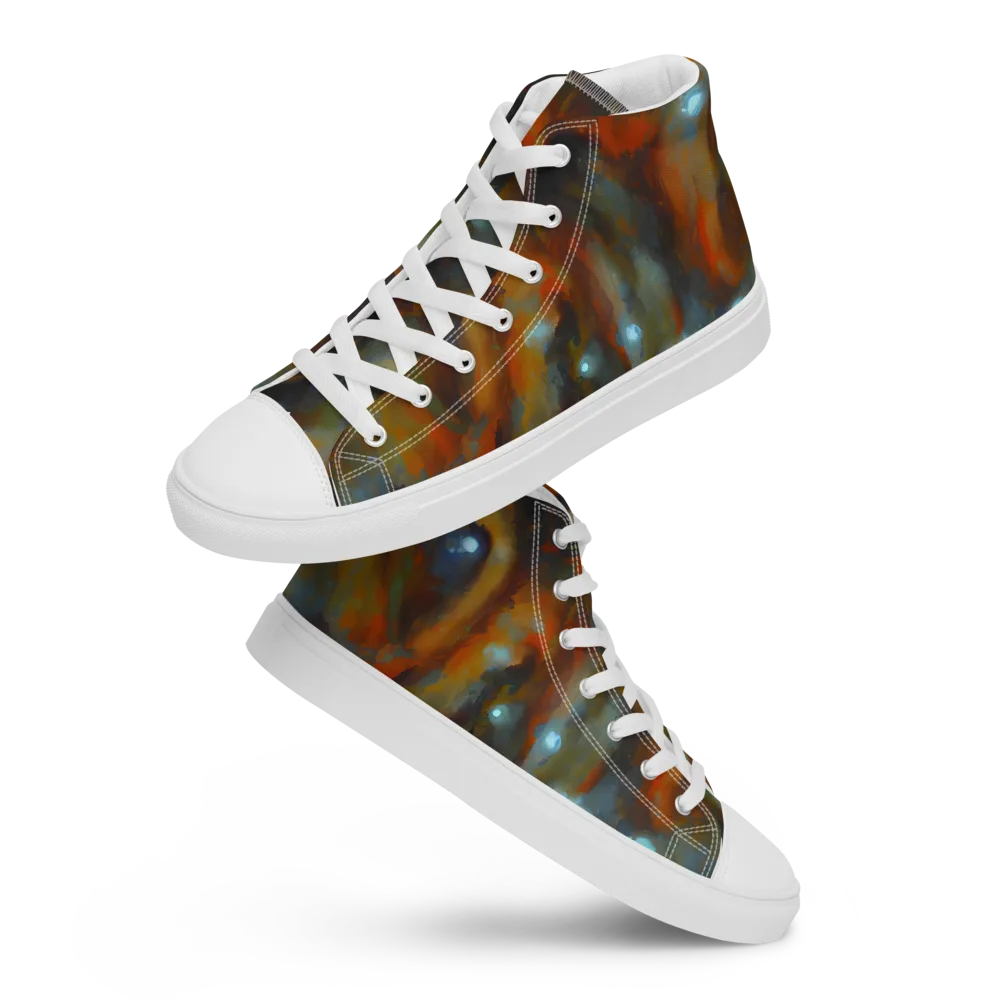 Astral Furnace on Men's High Top Canvas Shoes — Front