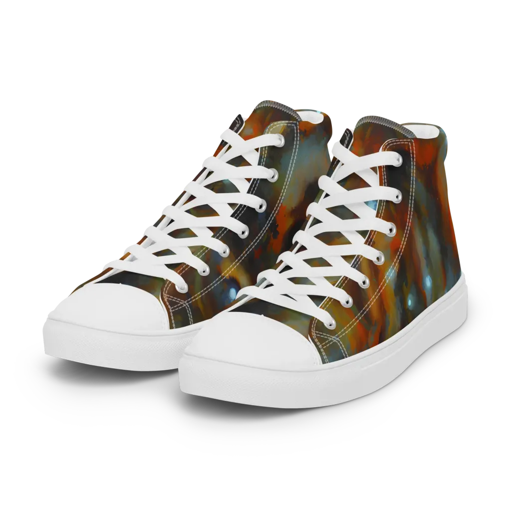 Astral Furnace on Women's High Top Canvas Shoes — Left Front