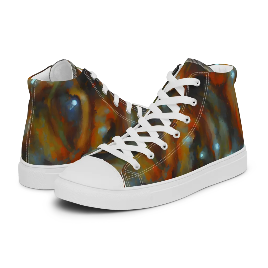 Astral Furnace on Women's High Top Canvas Shoes — Left