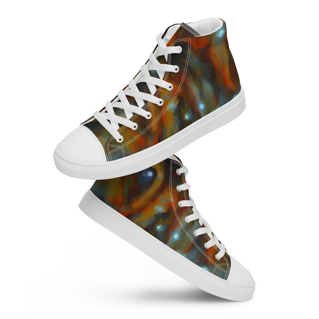 Astral Furnace on Women's High Top Canvas Shoes — Front