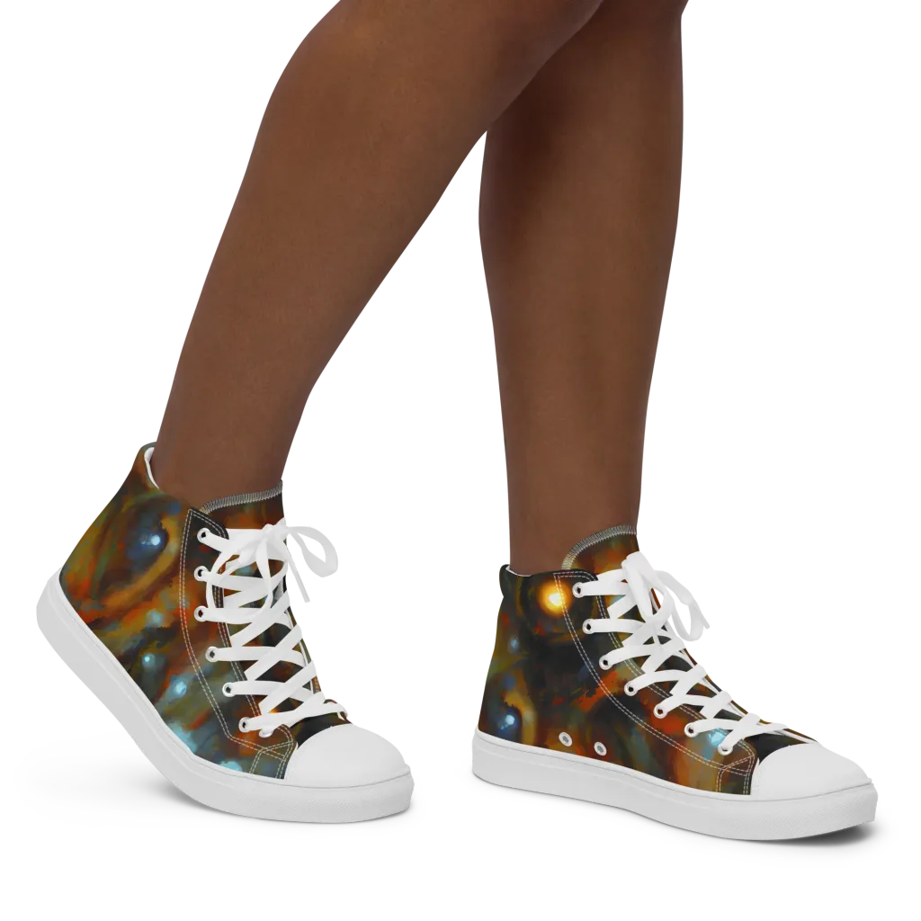Astral Furnace on Women's High Top Canvas Shoes — Right