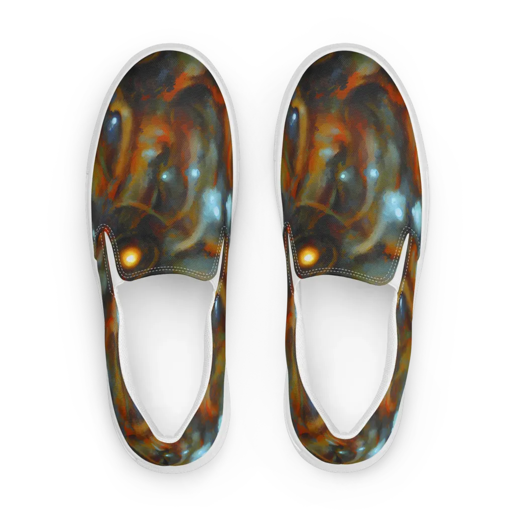 Astral Furnace on Men's Slip-On Canvas Shoes — Front