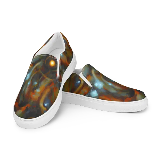 Astral Furnace on a Men's Slip-On Canvas Shoes