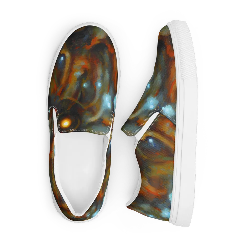 Astral Furnace on Men's Slip-On Canvas Shoes — Front