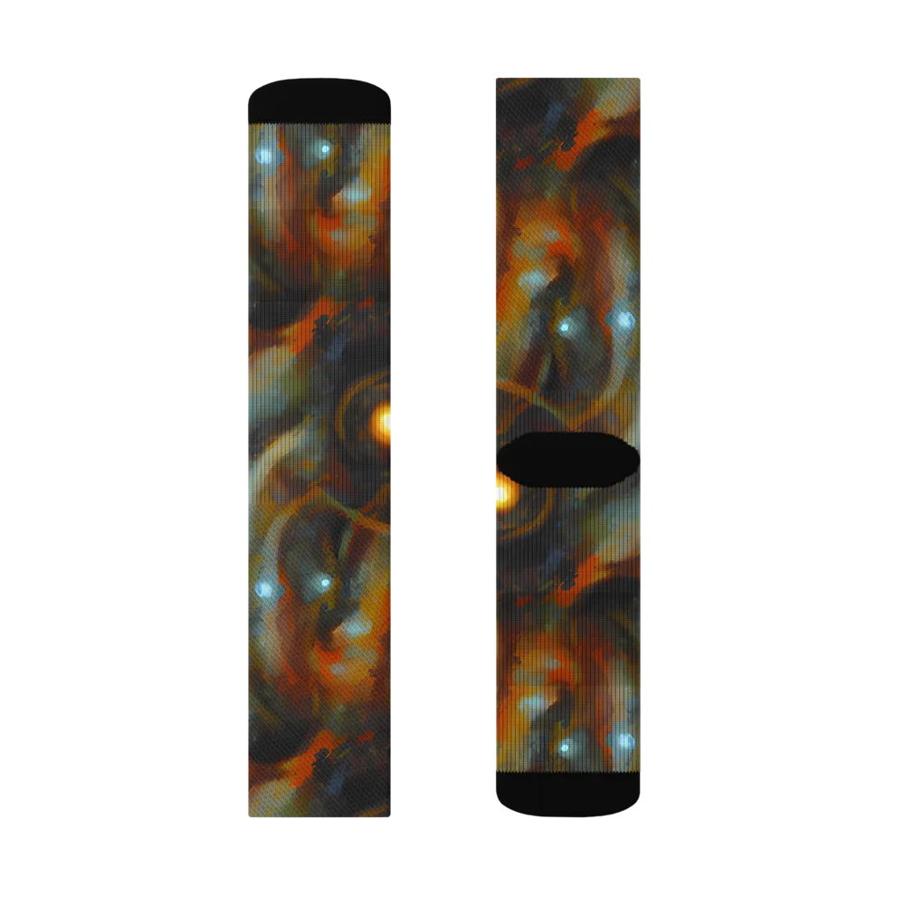 Astral Furnace on Socks — Right Sock