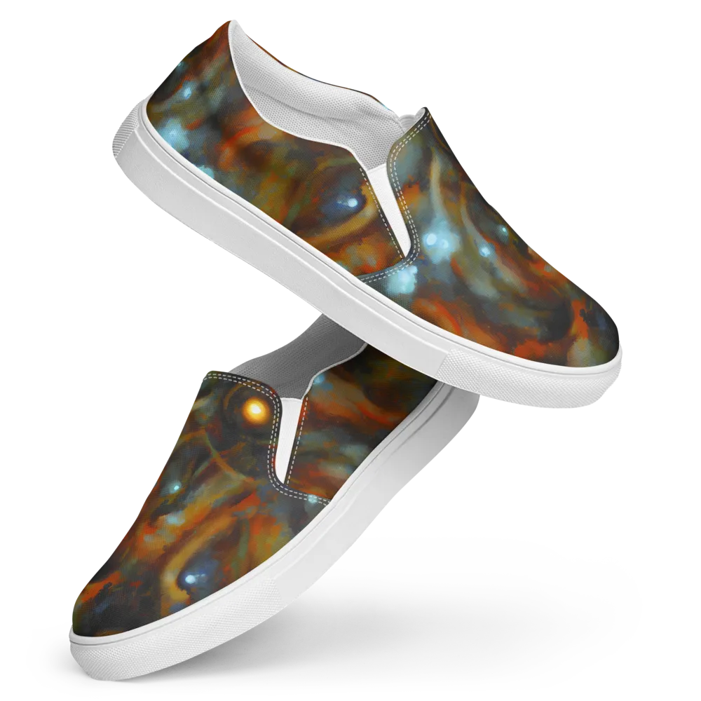 Astral Furnace on Women's Slip-On Canvas Shoes — Front