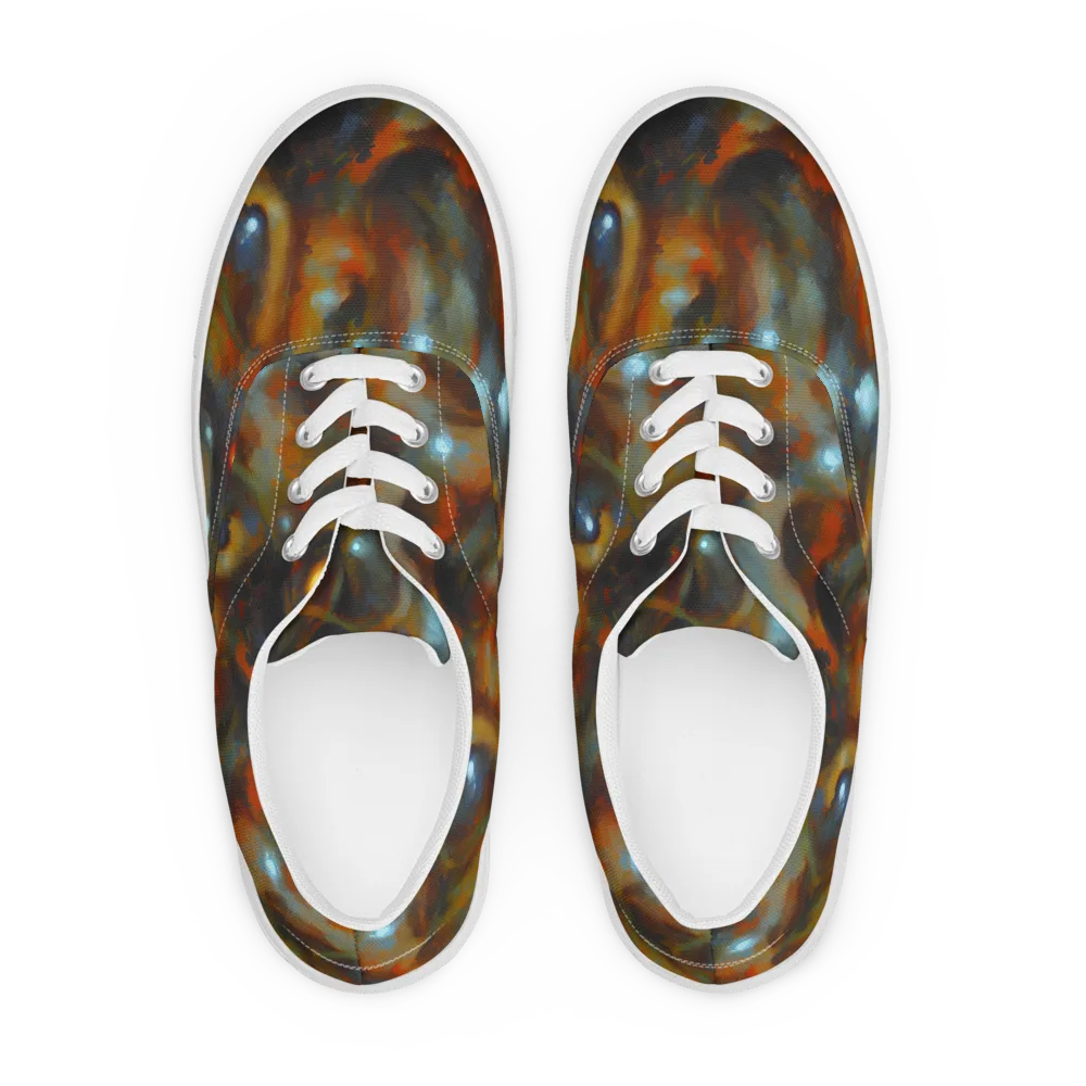 Astral Furnace on Men's Lace-Up Canvas Shoes — Front