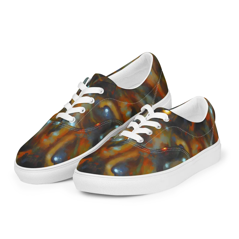 Astral Furnace on Men's Lace-Up Canvas Shoes — Left Front