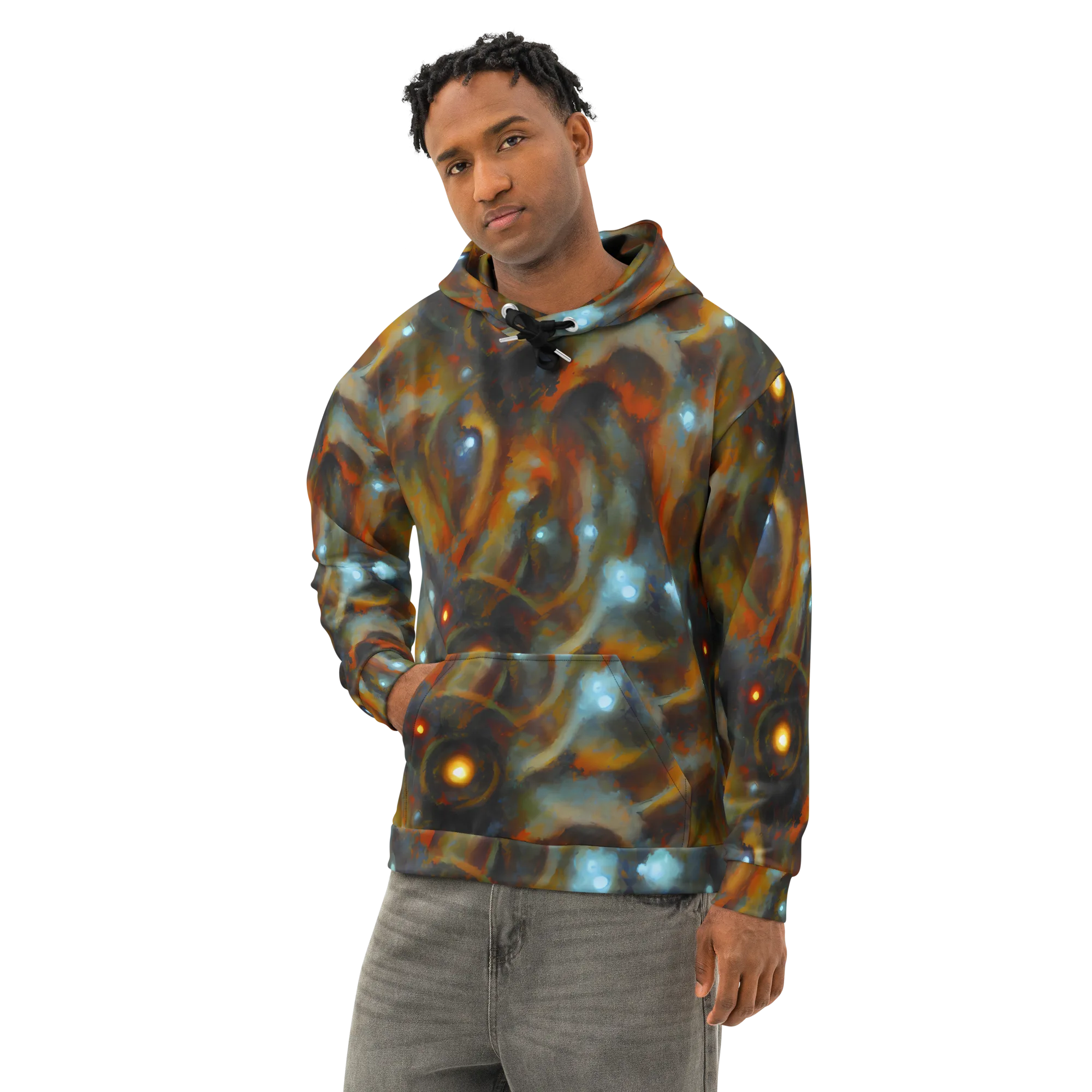 Astral Furnace on Cotton Hoodie — Left Front