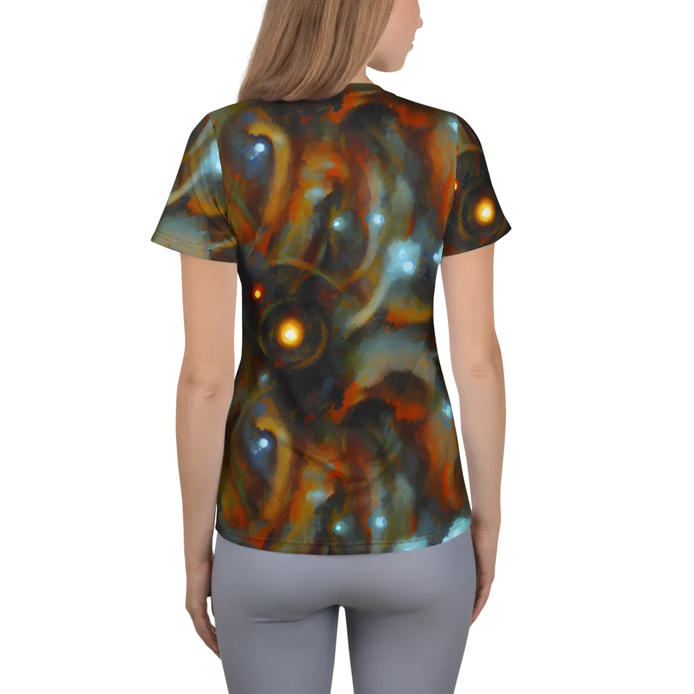Astral Furnace on Women's Athletic T-Shirt — Back