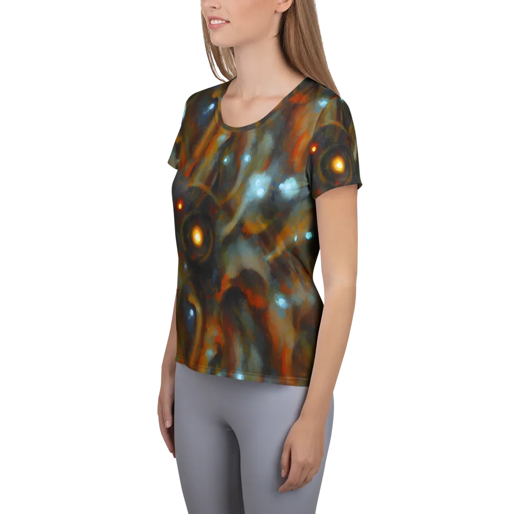 Astral Furnace on Women's Athletic T-Shirt — Left
