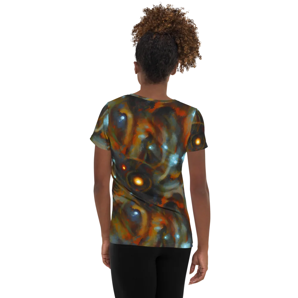 Astral Furnace on Women's Athletic T-Shirt — Back