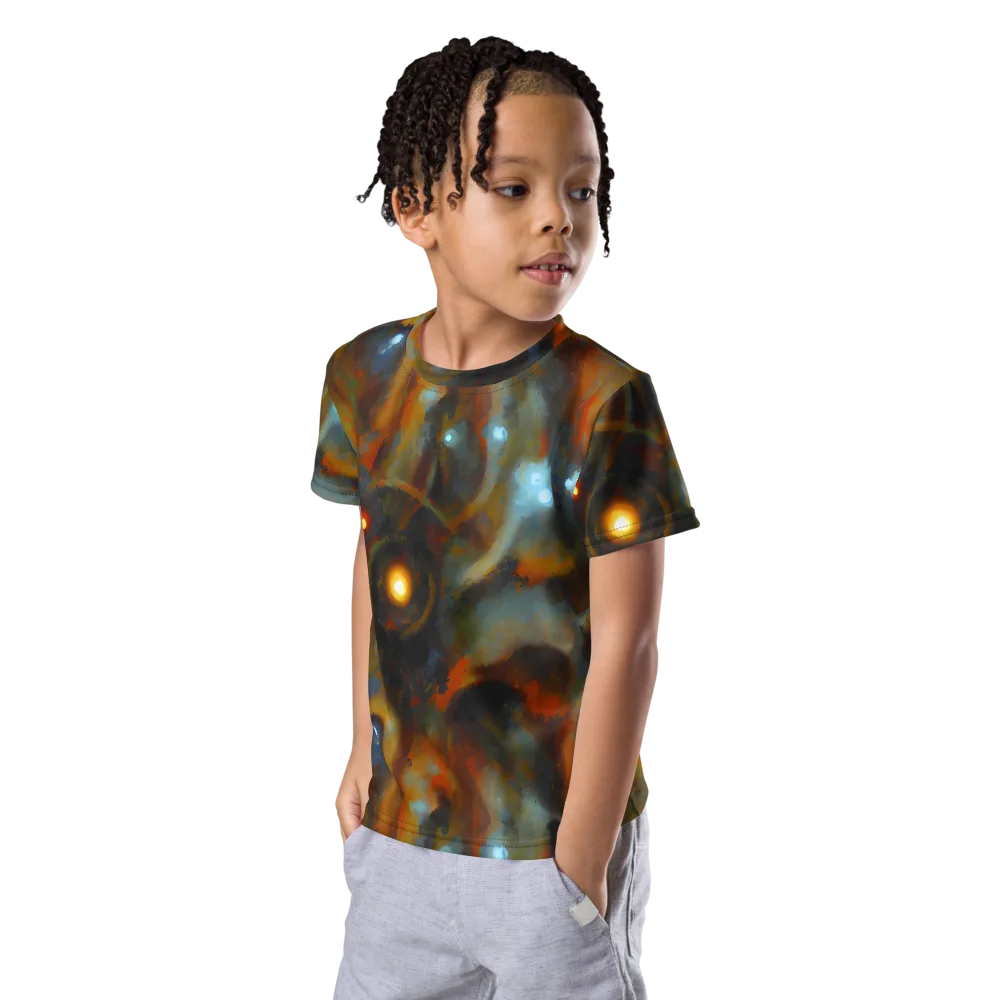 Astral Furnace on Kids Crew Neck T-Shirt — Left Front