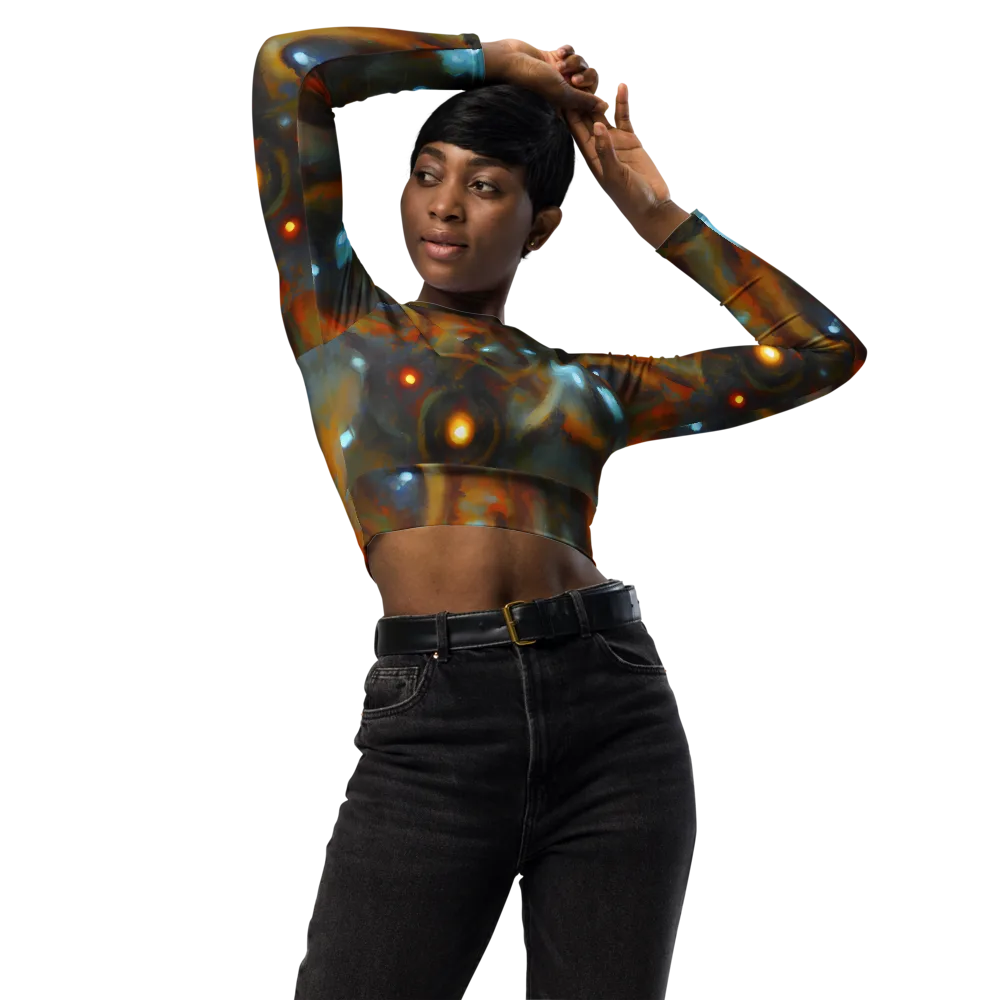 Astral Furnace on Long Sleeve Crop Top — Front