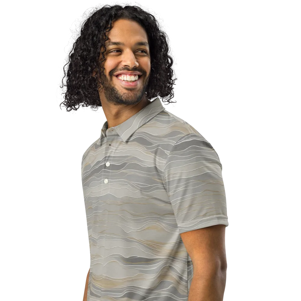 Silk Current on Men's Slim Fit Polo Shirt — Left Front