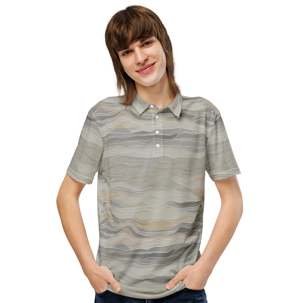 Silk Current on Men's Slim Fit Polo Shirt — Front