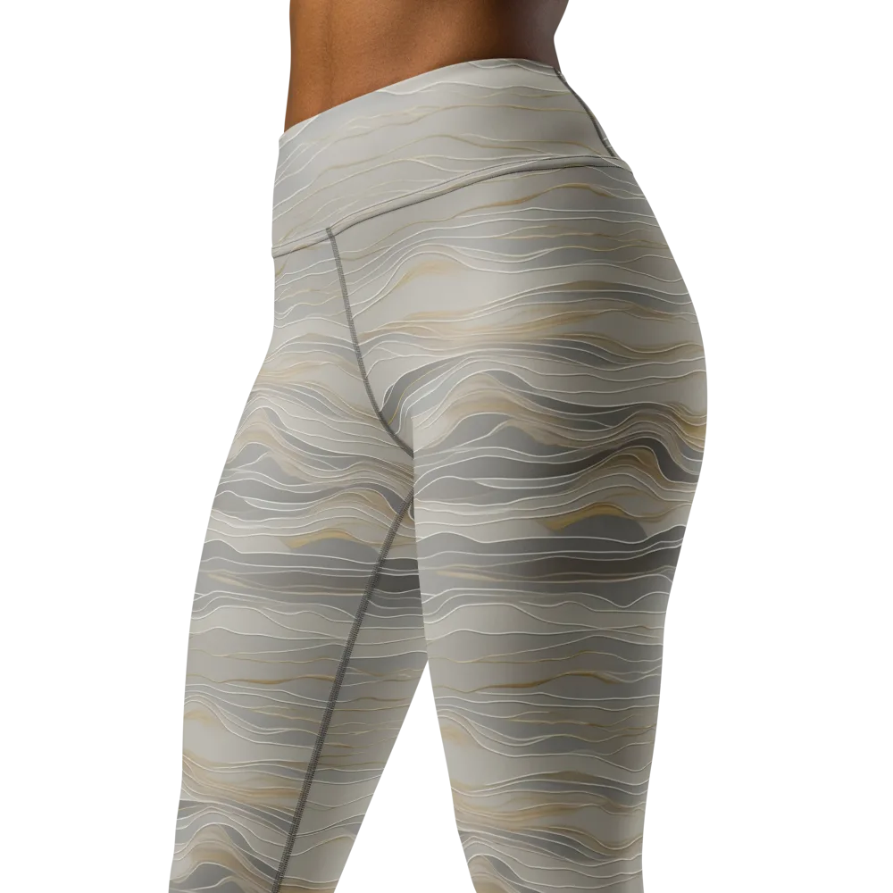 Silk Current on Yoga Leggings — Left Front