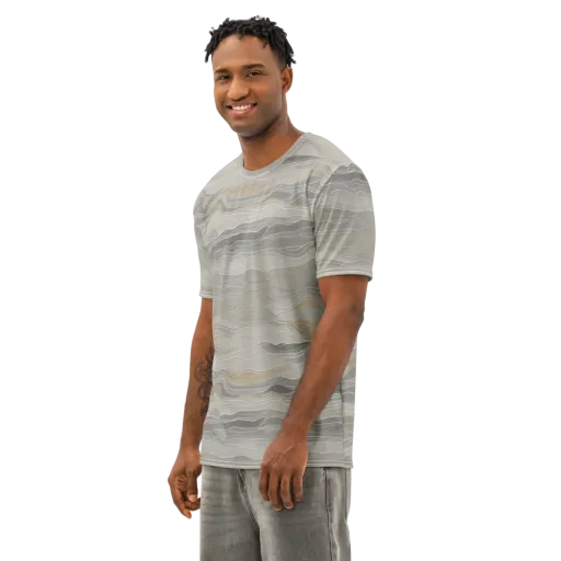 Silk Current on a Men's Cotton Crew Neck T-Shirt