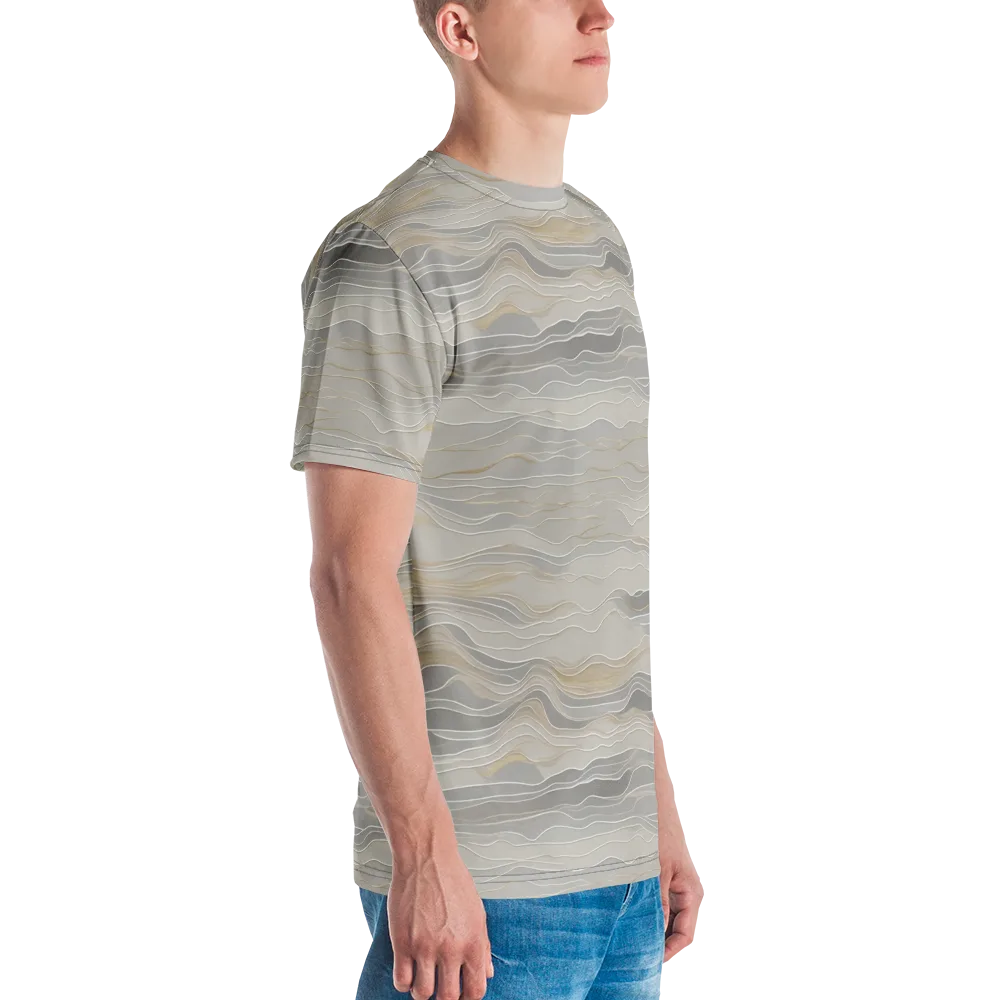Silk Current on Men's Crew Neck T-Shirt — Right