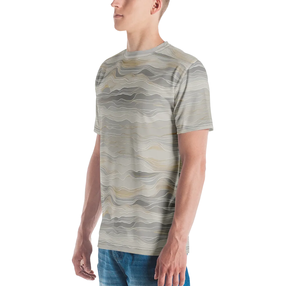 Silk Current on Men's Crew Neck T-Shirt — Left