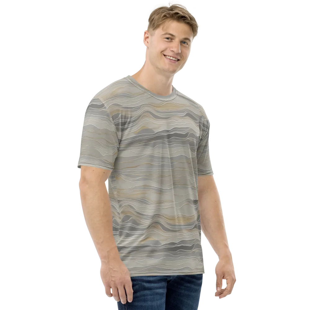 Silk Current on Men's Crew Neck T-Shirt — Right