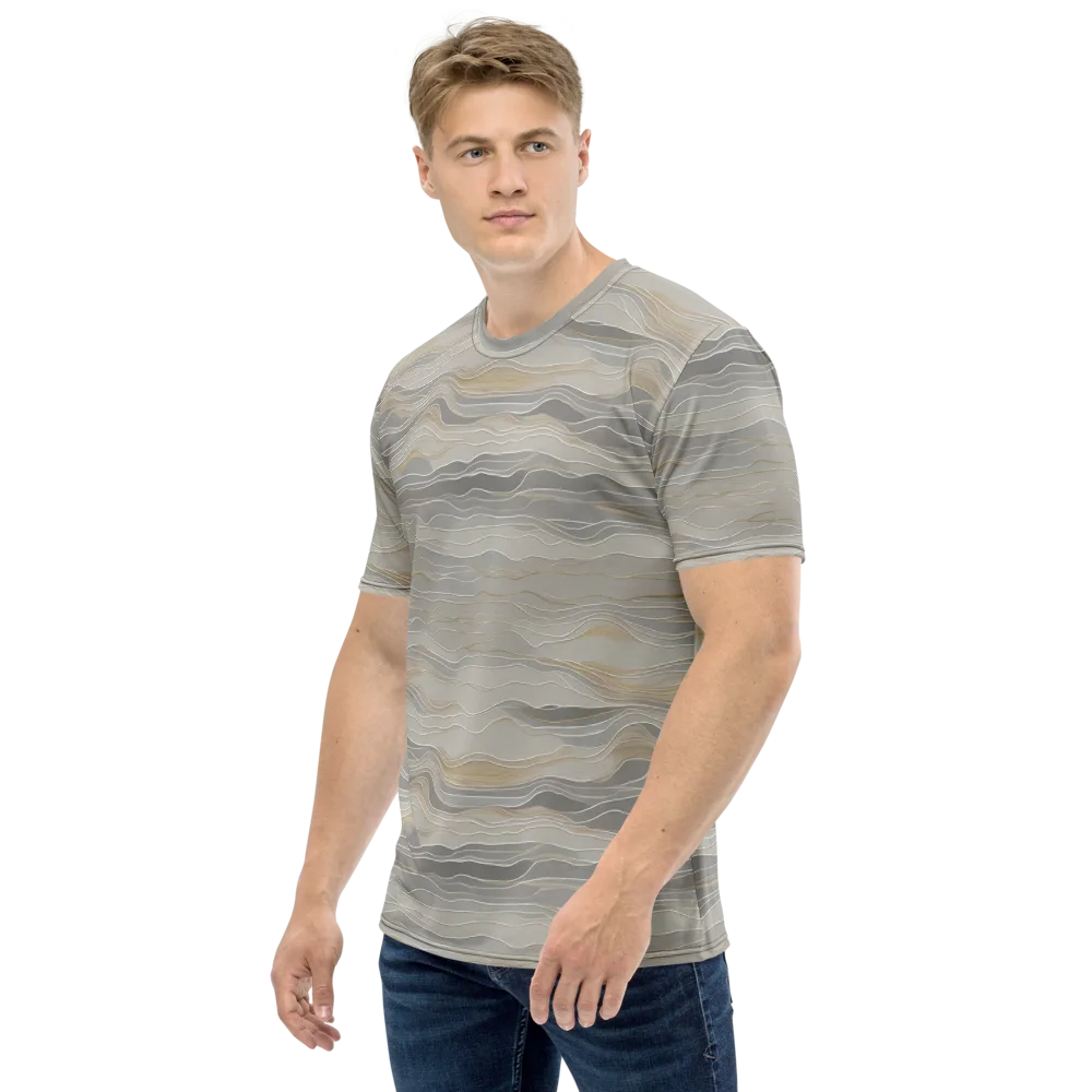 Silk Current on Men's Crew Neck T-Shirt — Left