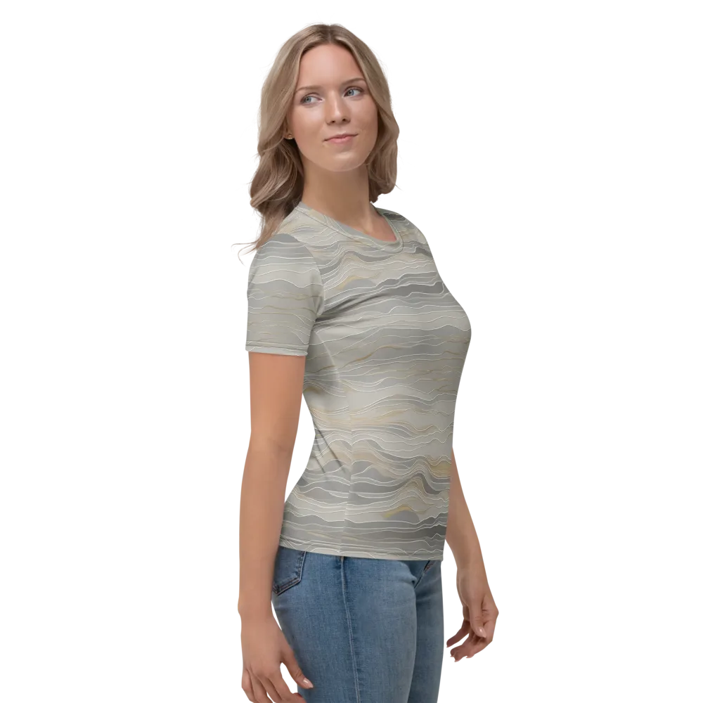 Silk Current on Women's Crew Neck T-Shirt — Right