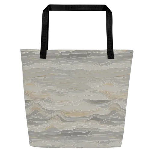 Silk Current on a Large Tote Bag W/ Pocket