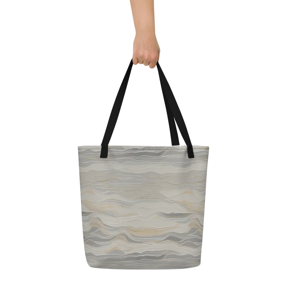 Silk Current on Large Tote Bag W/ Pocket — Front