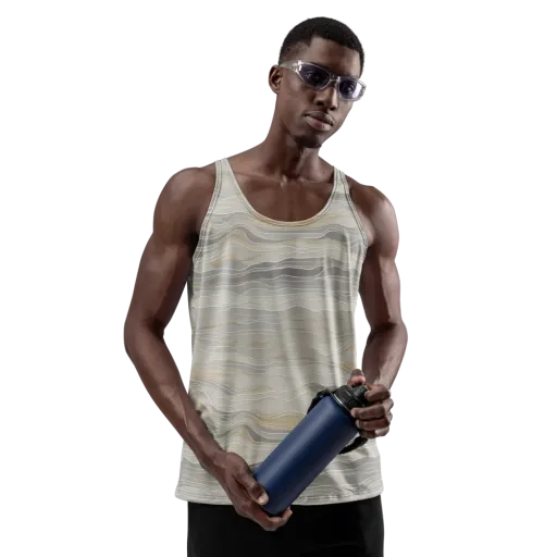 Silk Current on a Men's Tank Top