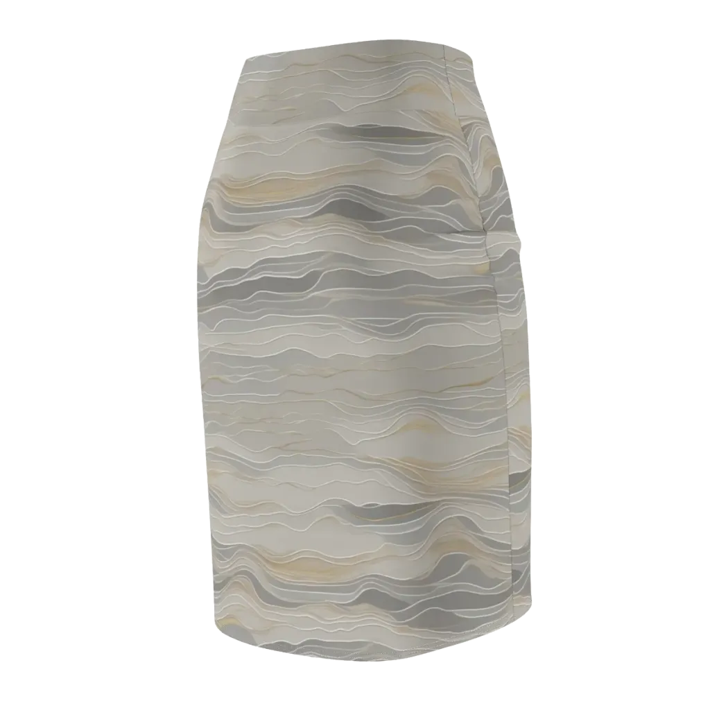 Silk Current on Pencil Skirt — Back Side