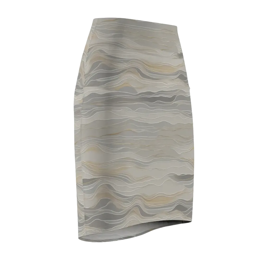 Silk Current on Pencil Skirt — Front Side