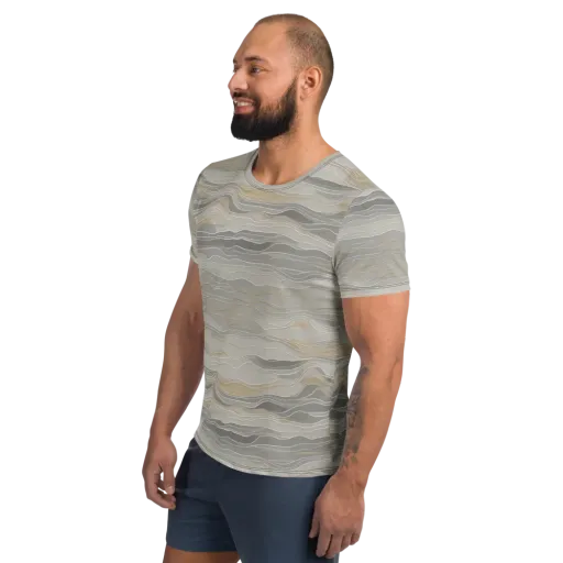 Silk Current on a Men's Athletic T-Shirt