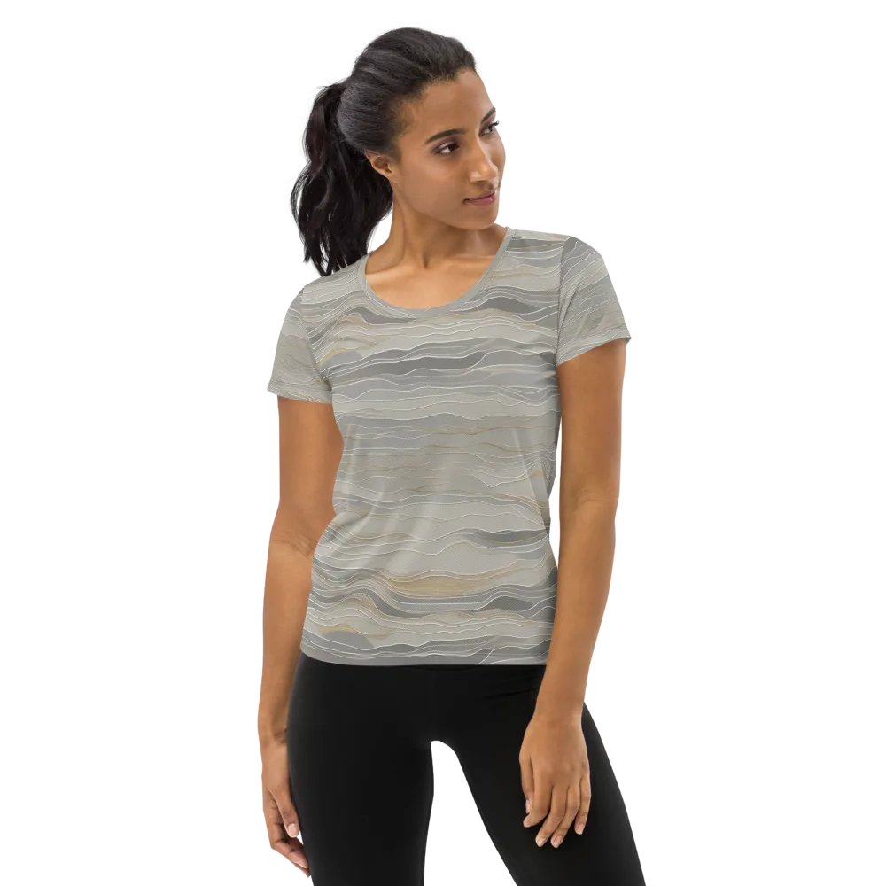 Silk Current on Women's Athletic T-Shirt — Front