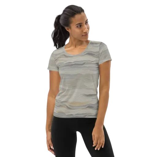 Silk Current on a Women's Athletic T-Shirt