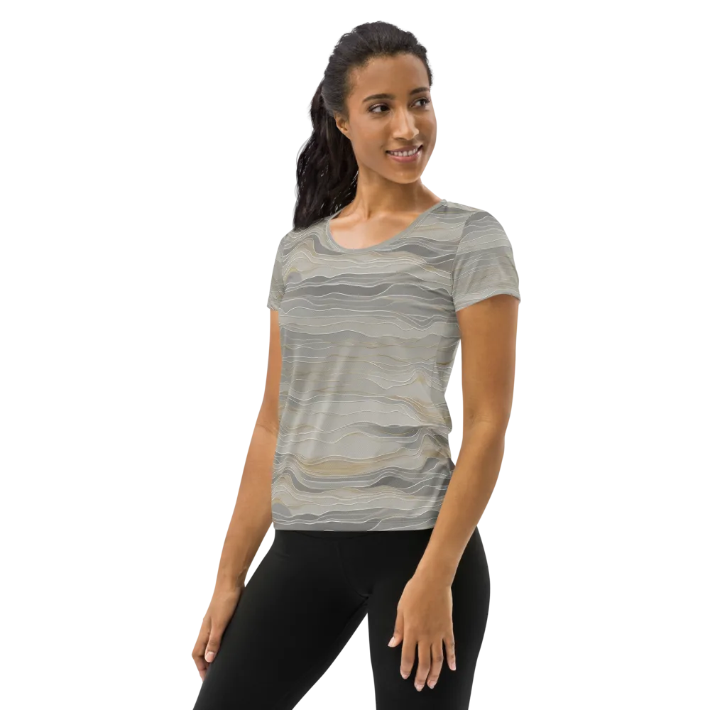 Silk Current on Women's Athletic T-Shirt — Left