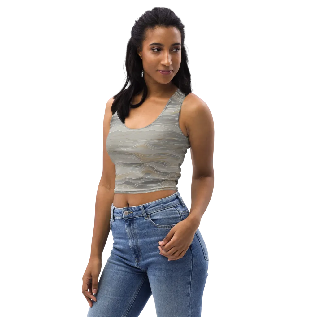 Silk Current on Crop Top — Left Front