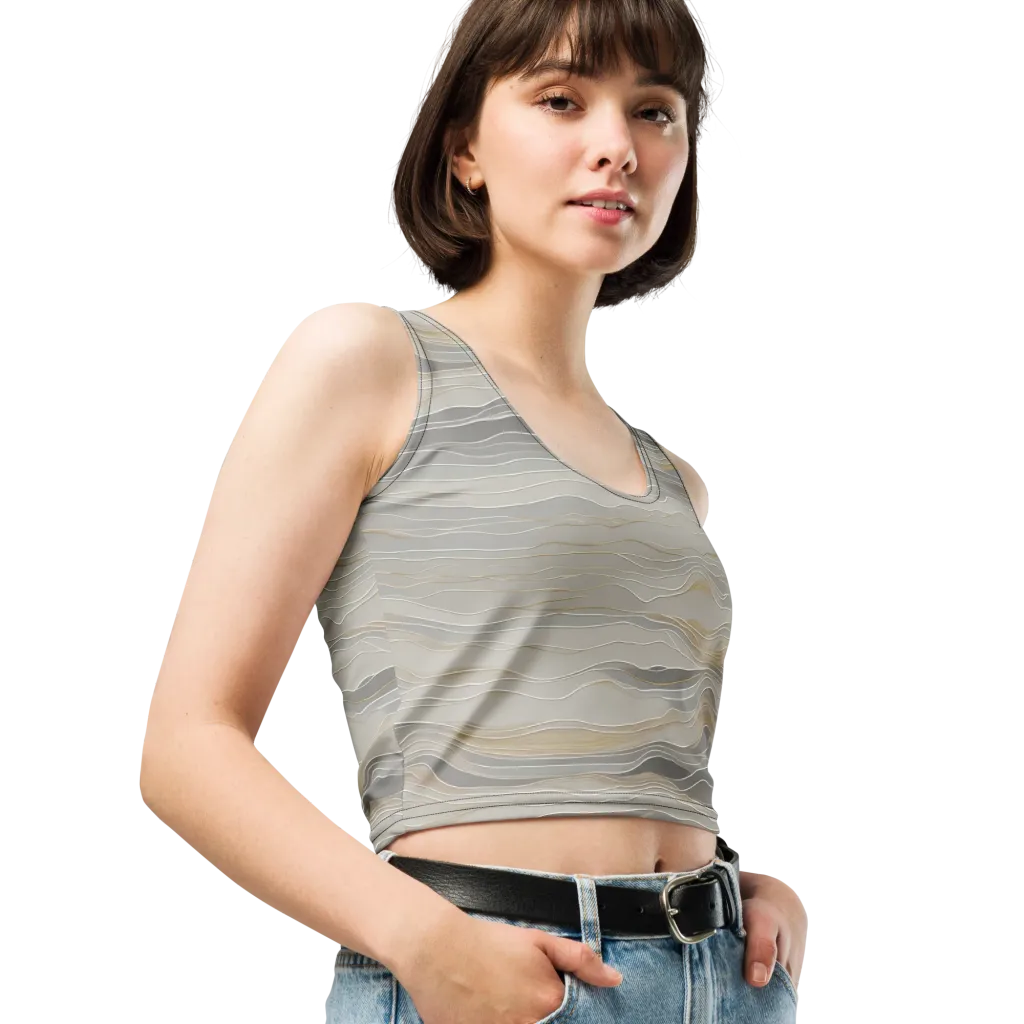 Silk Current on Crop Top — Right Front