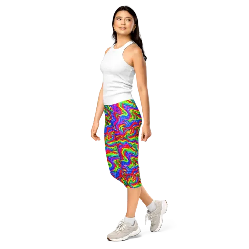 Color Storm on a Capri Leggings