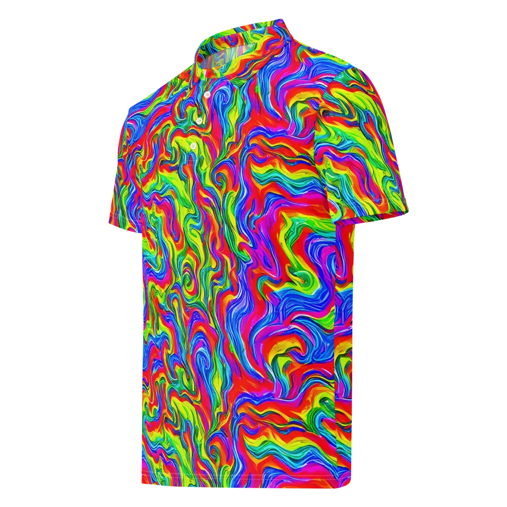 Color Storm on Men's Slim Fit Polo Shirt — Left Front