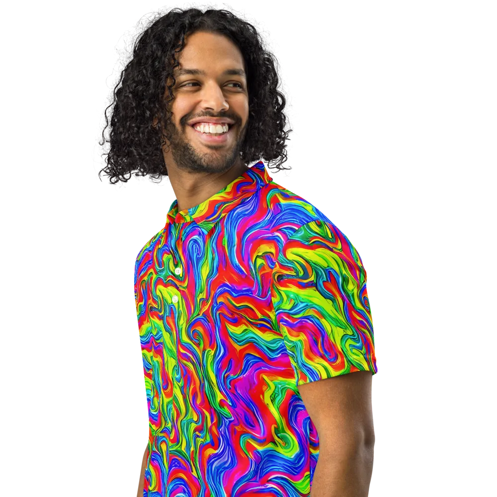 Color Storm on Men's Slim Fit Polo Shirt — Left Front