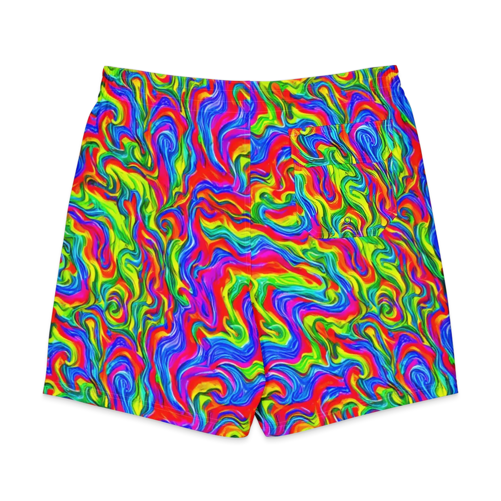 Color Storm on Men's Board Shorts — Back