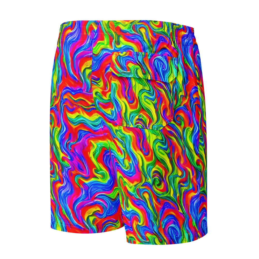 Color Storm on Men's Board Shorts — Back