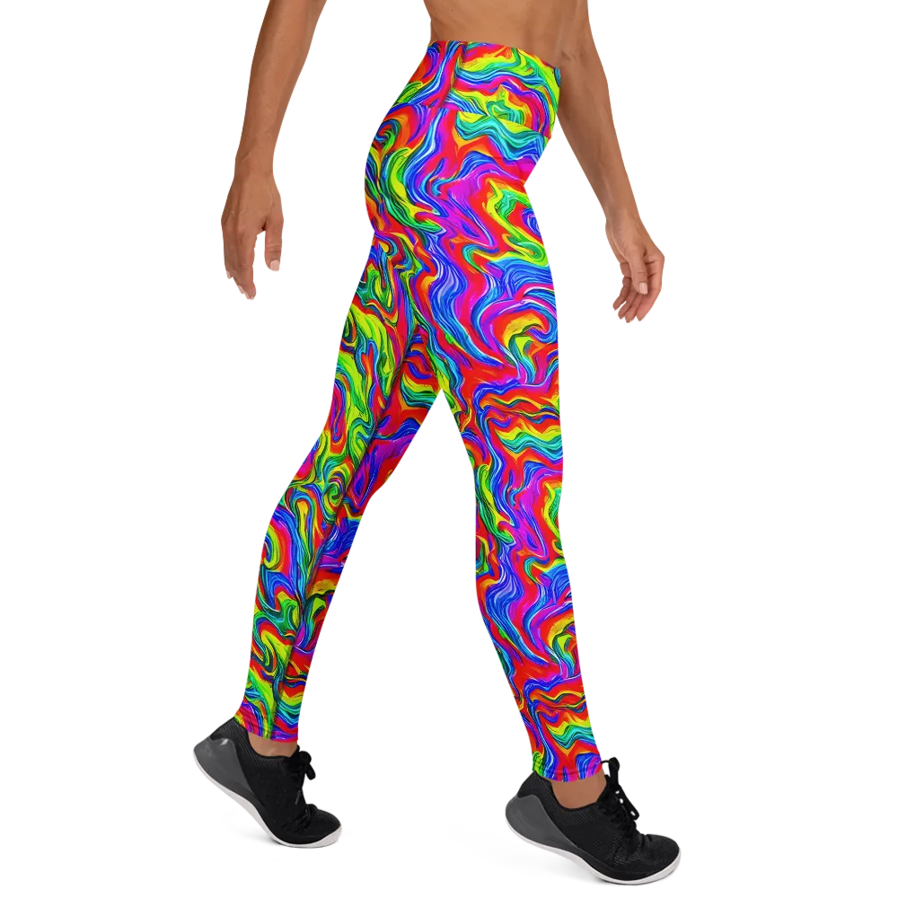 Color Storm on Yoga Leggings — Right