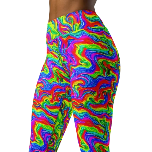 Color Storm on a Yoga Leggings