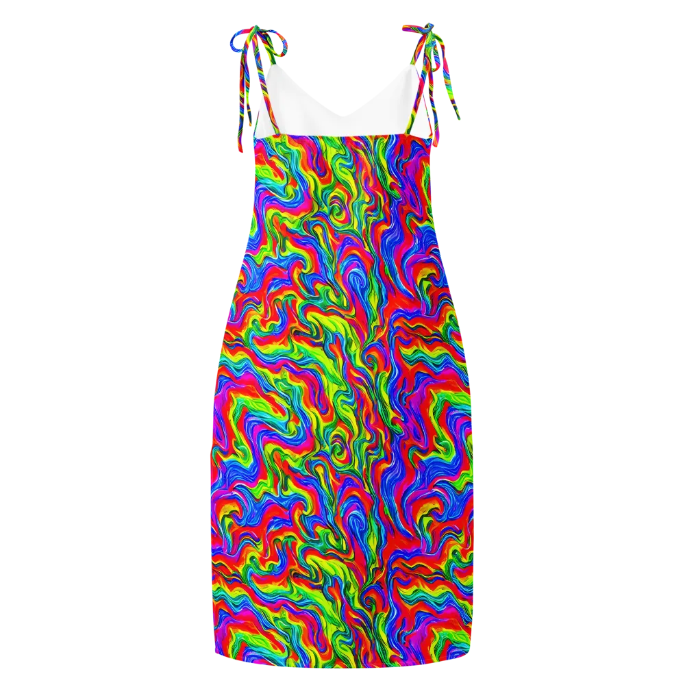 Color Storm on Slip Dress — Back