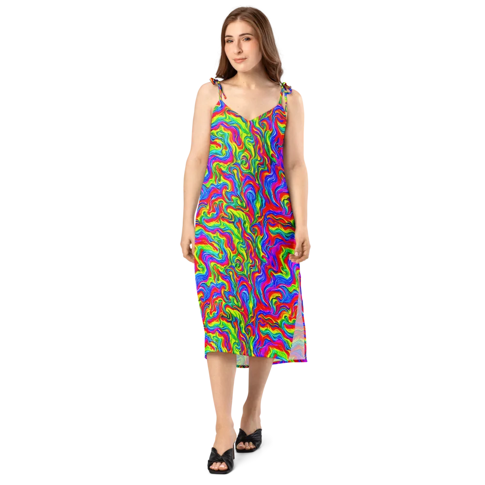 Color Storm on Slip Dress — Front