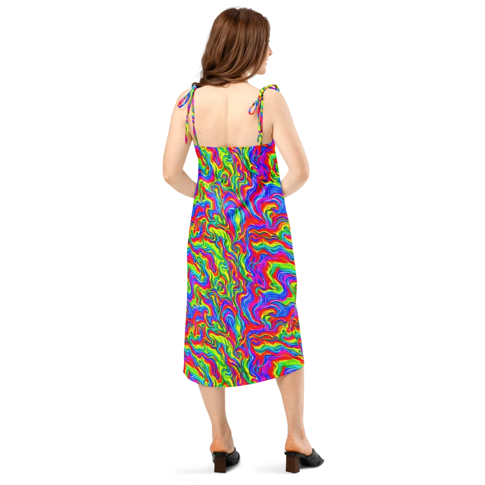 Color Storm on Slip Dress — Back