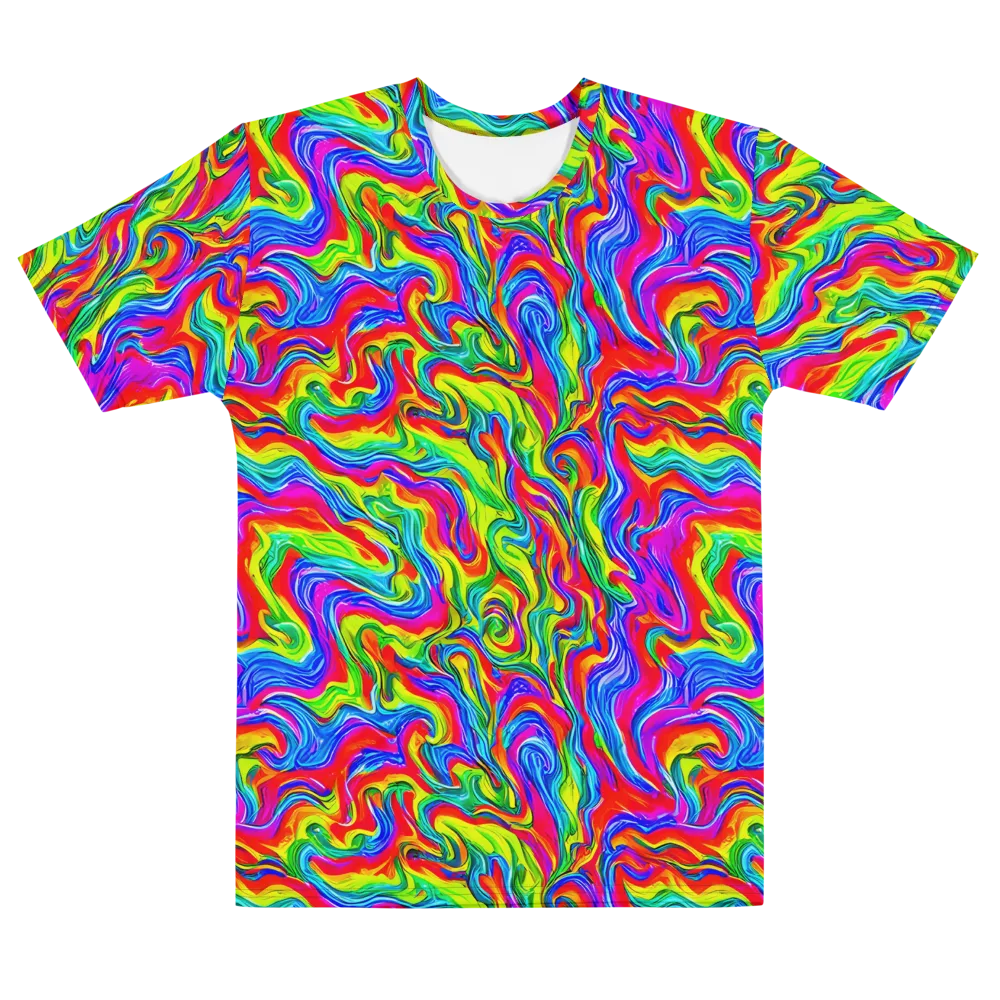 Color Storm on Men's Cotton Crew Neck T-Shirt — Front